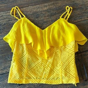 Bebe Yellow Crop Top